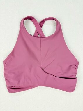 Lululemon Always Aligned Bra Pink Mauve Cross Back Yoga Athletic Sports Bra
